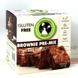 Gracious Bakers Gluten-Free Brownie Pre-Mix Pack - Effortless baking for fudgy homemade brownies