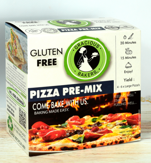 Gracious Bakers Allergen-Free Pizza Pre-Mix – 100% Gluten-Free, Vegan, Dairy-Free, Sugar-Free, Plant based, Non-GMO, Nutrient-Enriched<br><small>400Gr 5 Kg 25 Kg</small>